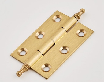 2Pack Solid Brass Cabinet Decorative Hinges Kitchen Cupboard  Folding Butt Hinges  2"/2.5"/3"