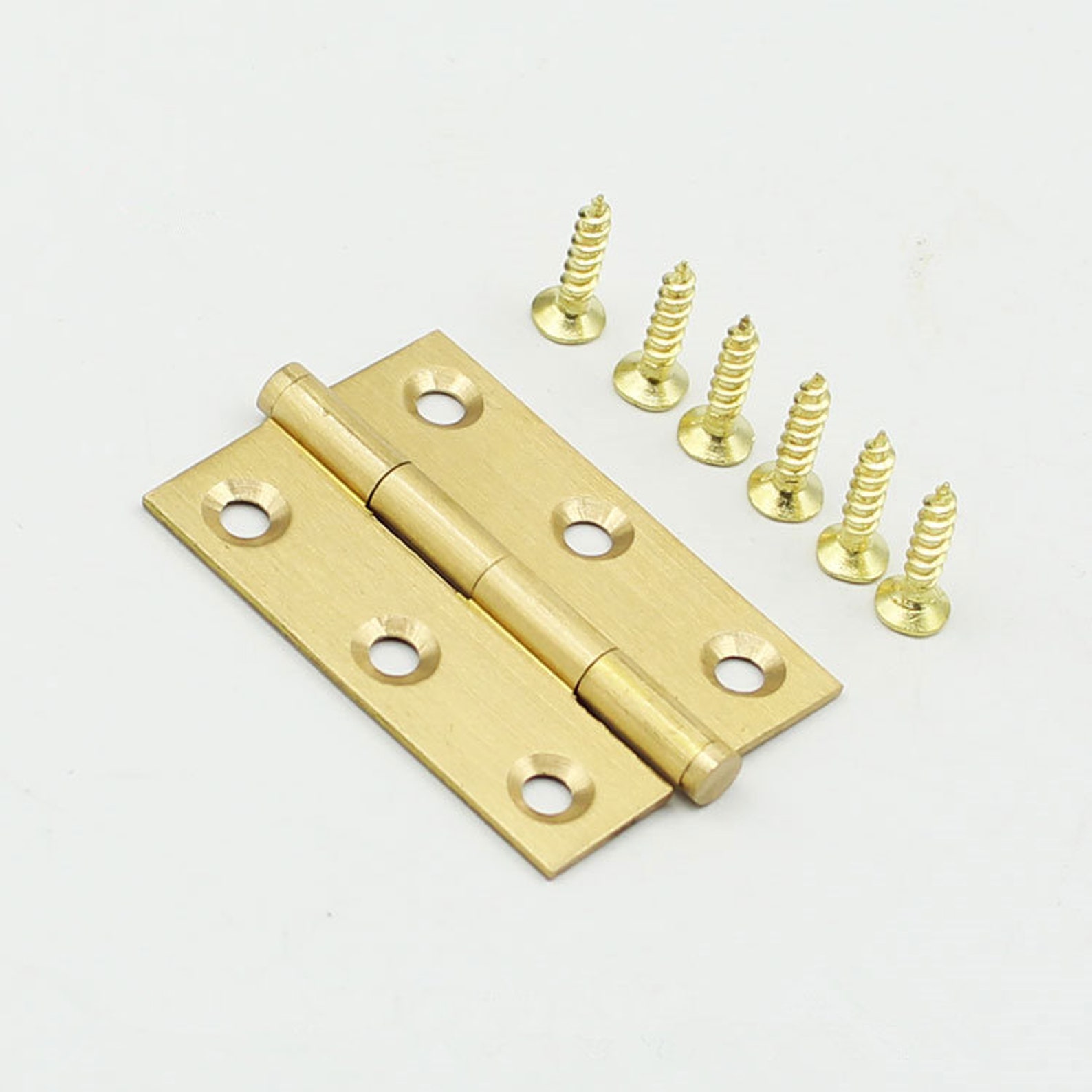 2pack Brushed Brass Hinges Kitchen Cupboard Door Etsy