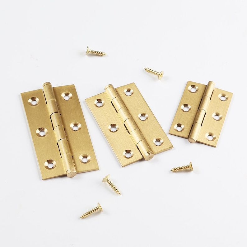 2pack Brushed Brass Hinges Kitchen Cupboard Door Etsy Australia