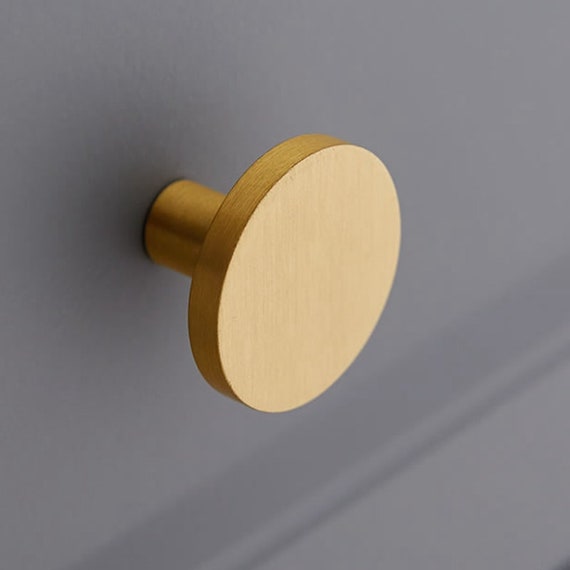 Modern Brushed Brass Cabinet Drawer Knobs and Handles Gold Kitchen