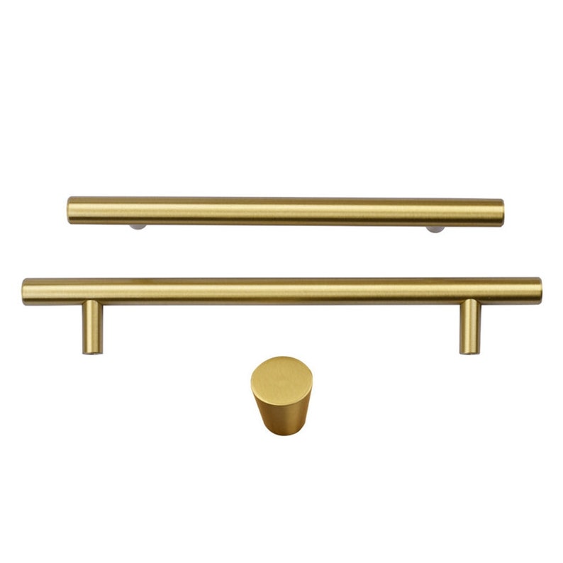 Solid Brass Kitchen Knobs and Handles Tbar Copper Etsy
