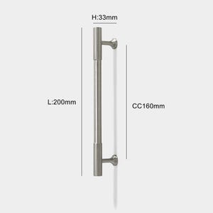 Brushed Nickel Cabinet Knobs Drawer Pulls: Modern Brass Kitchen Cupboard Handles HoleCC160mm