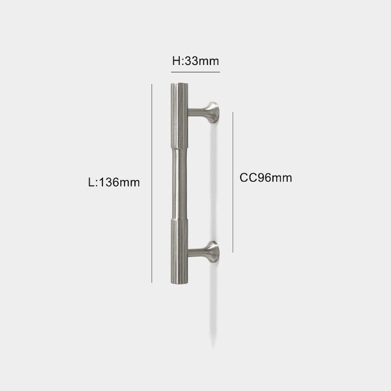 Brushed Nickel Cabinet Knobs Drawer Pulls: Modern Brass Kitchen Cupboard Handles HoleCC96mm