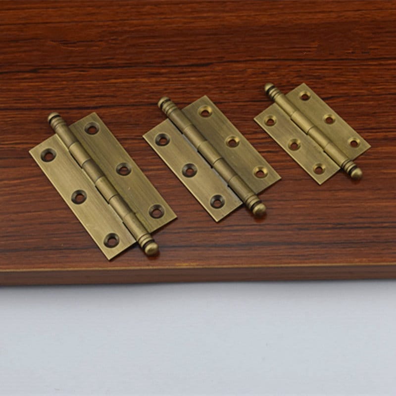 2Pcs 46x34mm Antique Brass Butterfly Hinge Door Butt Hinge Dolls House Hinges for Drawer Cupboard Cabinet Wood Box 