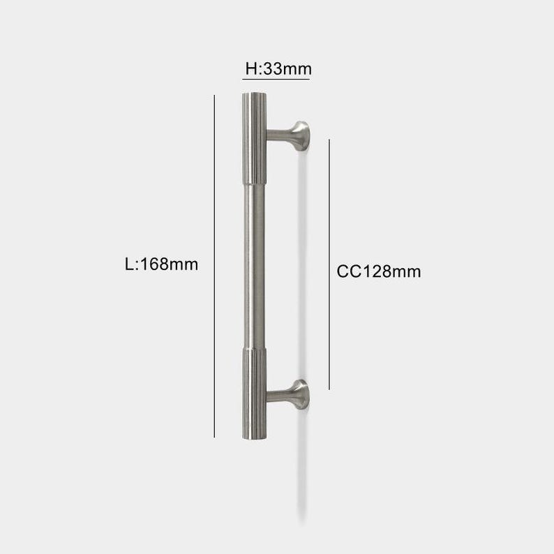 Brushed Nickel Cabinet Knobs Drawer Pulls: Modern Brass Kitchen Cupboard Handles HoleCC128mm