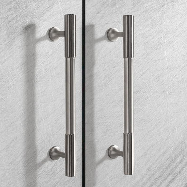 Brushed Nickel Cabinet Knobs Drawer Pulls: Modern Brass Kitchen Cupboard Handles image 3