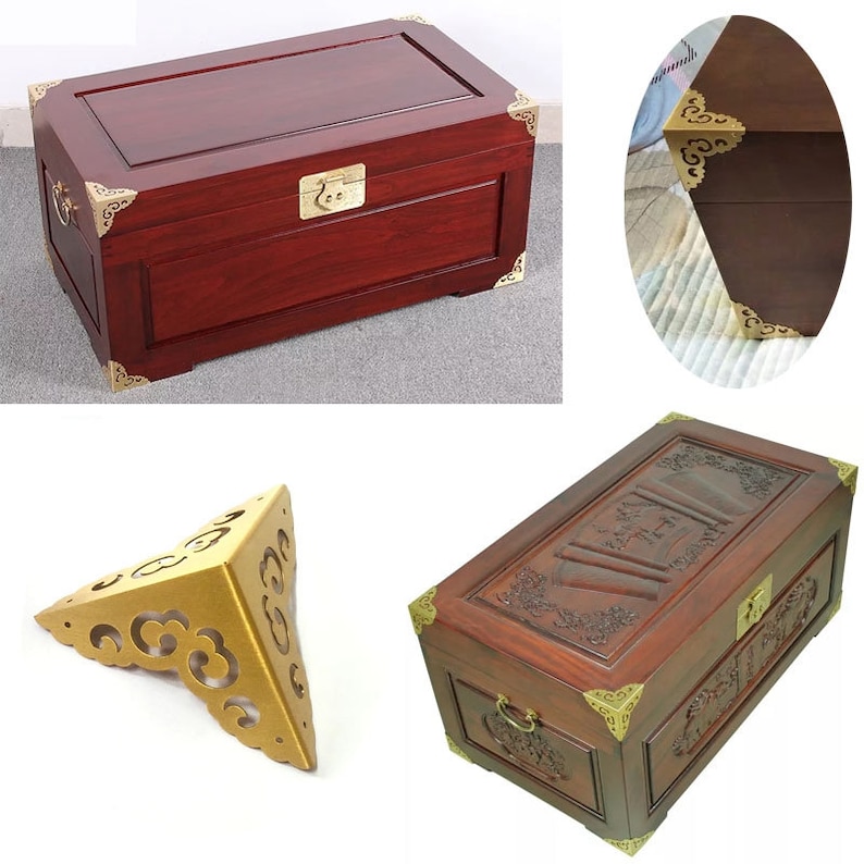 2pcs Antique Brass Corner Protector Metal Decorative Corner Etsy