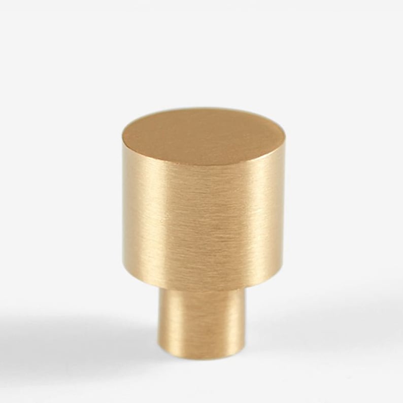 Minimalism Brushed Brass Kitchen Knobs and Pulls Gold Etsy