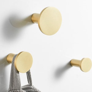 Solid Brass Coat Rack Wall Mounted Towel Hooks Metal Bathroom Hooks Kitchenware Organizer Wall Hat Key Hooks