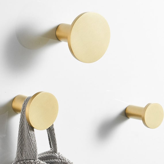 Solid Brass Coat Rack Wall Mounted Towel Hooks Metal Bathroom Hooks  Kitchenware Organizer Wall Hat Key Hooks 