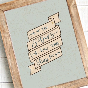 Digital Prints for Moon and Stars Nursery