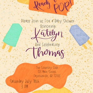 Ready to Pop Baby Shower Invitations
