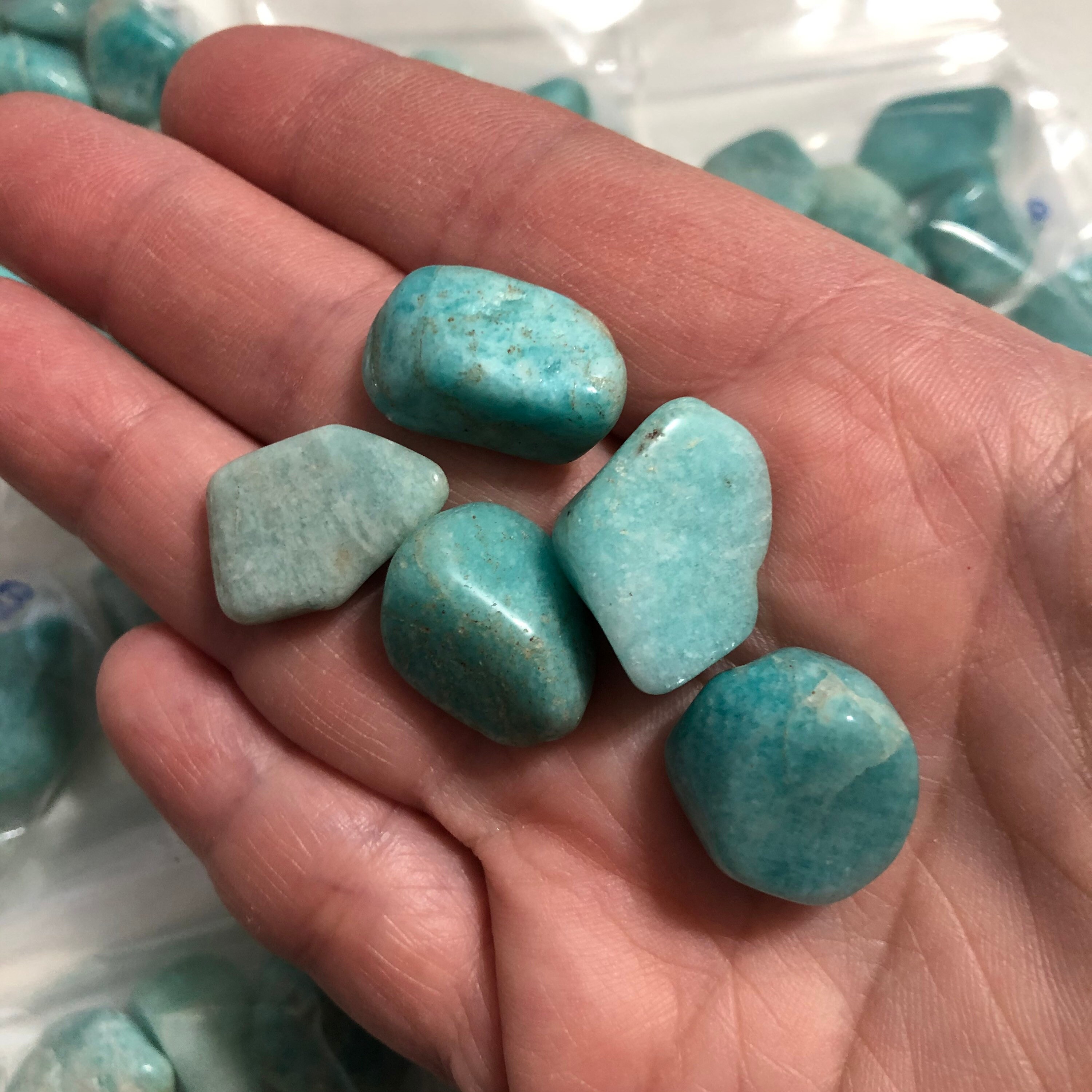 Amazonite 5 Pack Tumbled Pierres Apaisantes Calmant ZODIAC Etsy