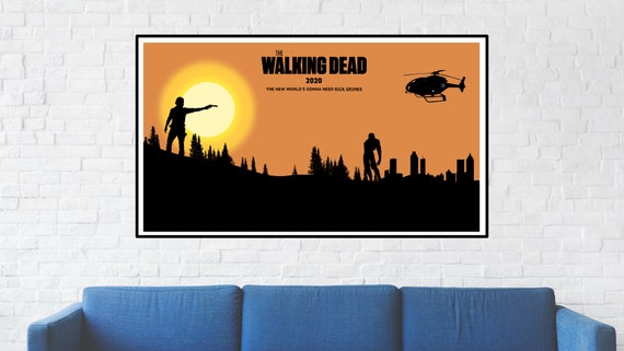 The Walking Dead Poster Wall Art Decor Print Gift Rick Etsy