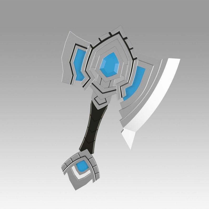World Of Warcraft Shadowlands Axe Bastion Cosplay weapon prop digital model for 3d print