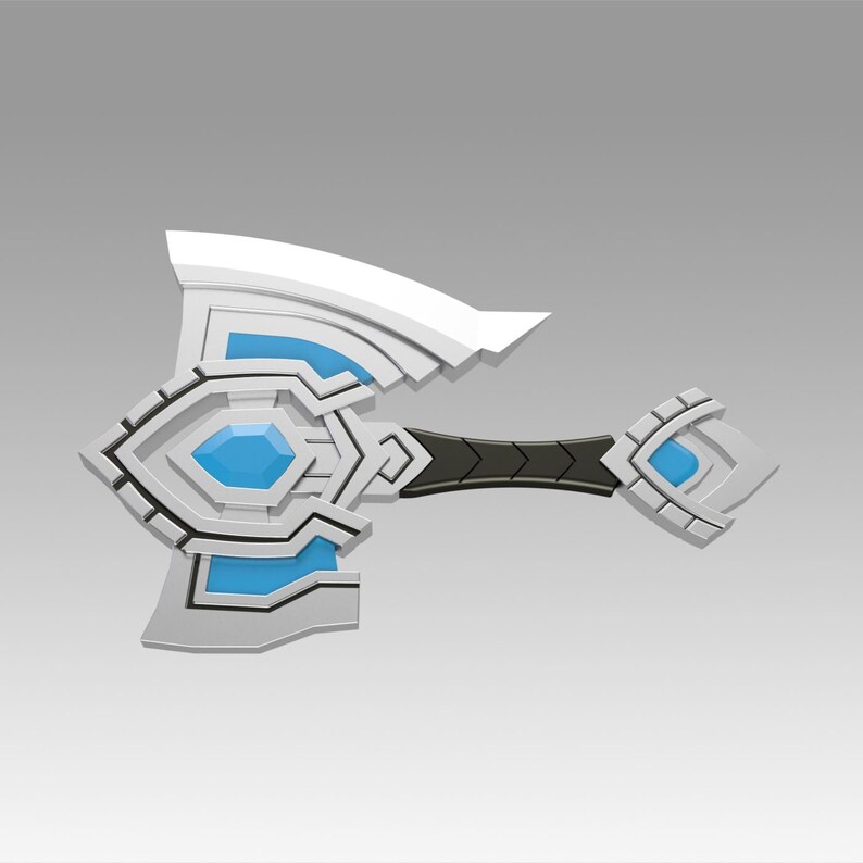 World Of Warcraft Shadowlands Axe Bastion Cosplay weapon prop digital model for 3d print