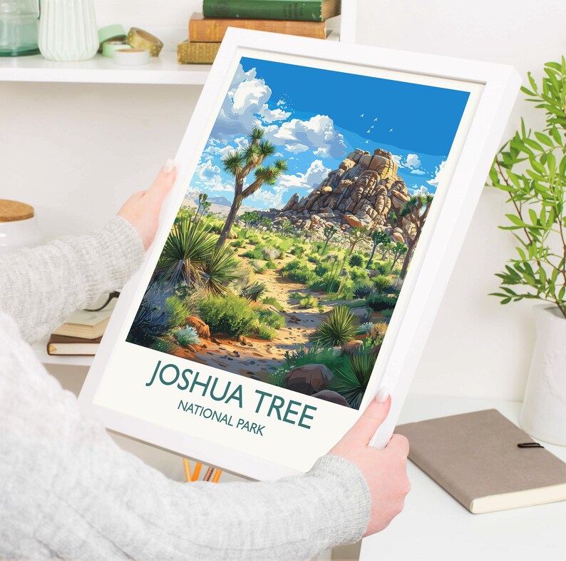 Joshua Tree National Park Travel Poster Wall Art, Travel Print of ...