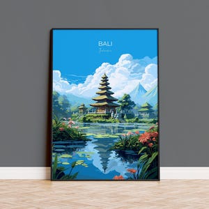 Bali Travel Print, Travel Poster of Bali, Indonesia, Bali Gift, Wall Art Print