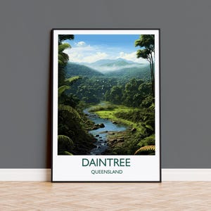 Daintree Poster, Travel Print of Daintree Rainforest, Queensland, Australia, Travel Gift