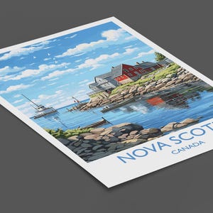 Nova Scotia Poster, Travel Print of Nova Scotia, Canada, Nova Scotia Art Gift, Travel Gift image 5