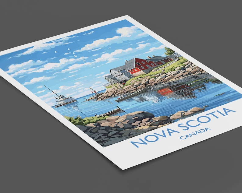 Nova Scotia Poster, Travel Print of Nova Scotia, Canada, Nova Scotia Art Gift, Travel Gift image 5