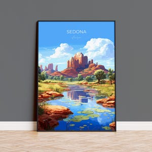 Sedona Travel Print, Travel Poster of Sedona, Arizona, USA, Sedona Art Lovers Travel Gift