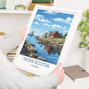 Nova Scotia Poster, Travel Print of Nova Scotia, Canada, Nova Scotia Art Gift, Travel Gift image 2