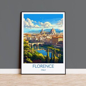Florenz Reisedruck Wandkunst, Reiseplakat von Florenz, Florenz Kunstliebhaber Geschenk, Italien, Italien Kunst Geschenk