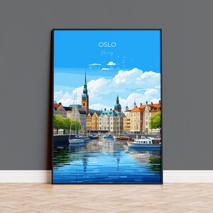 Oslo Reise Druck, Reise Poster von Oslo, Norwegen, Oslo Geschenk, Norwegen Wandkunst, Reisegeschenk