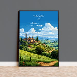 Toskana Reise Druck Wandkunst, Reise Poster der Toskana, Toskana Kunstliebhaber Geschenk, Italien Kunst Geschenk