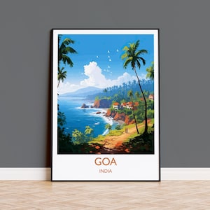 Goa Travel Print, Travel Poster of Goa, India, Goa Art, Goa Gift, Wall Art Print
