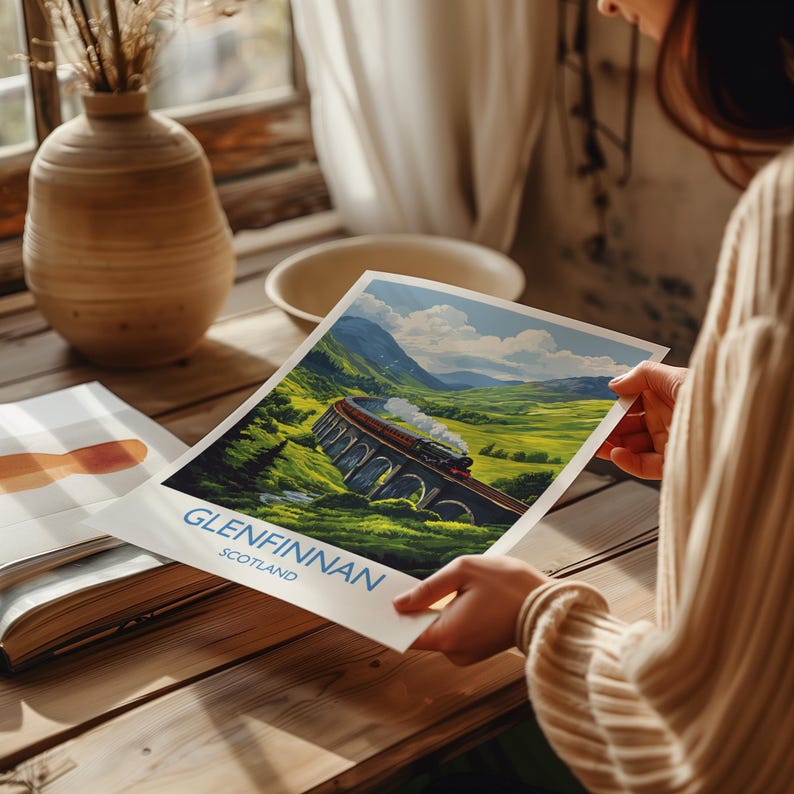 Glenfinnan Viaduct Travel Print Wall Art Scottish Highlands Art glenfinnan-viaduct-travel-print-wall-art-scottish-highlands-art