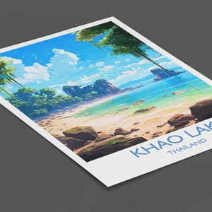 Khao Lak Travel Print, Travel Poster of Khao Lak, Thailand, Khao Lak Gift, Wall Art Print image 5