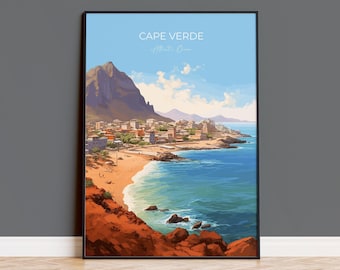 Cape Verde Poster, Travel Print of Cape Verde, Africa, Cape Verde Art Gift, Wall Art Print
