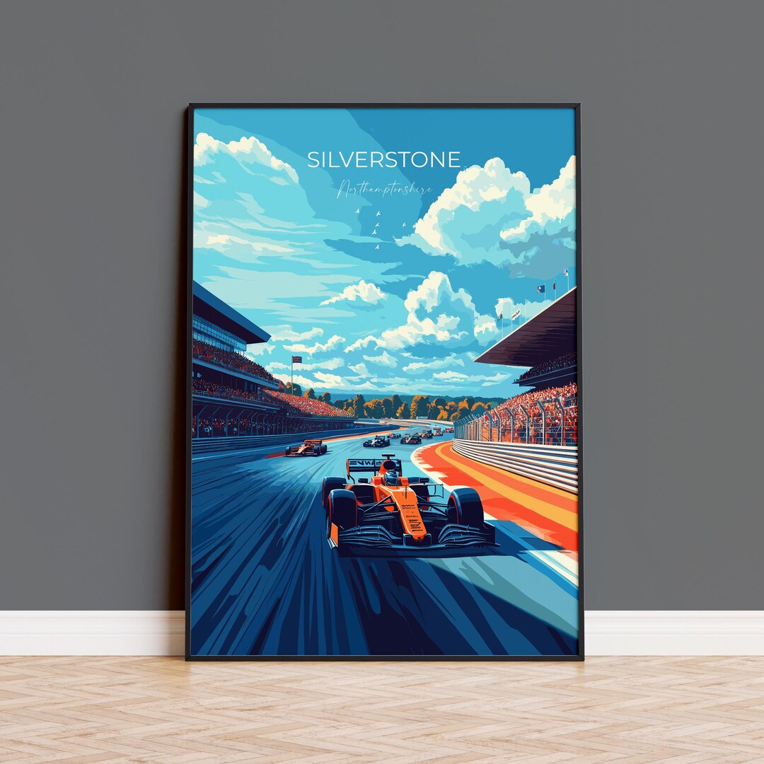 Silverstone Print Silverstone Travel Print Wall Art, Travel Poster of Silverstone ...