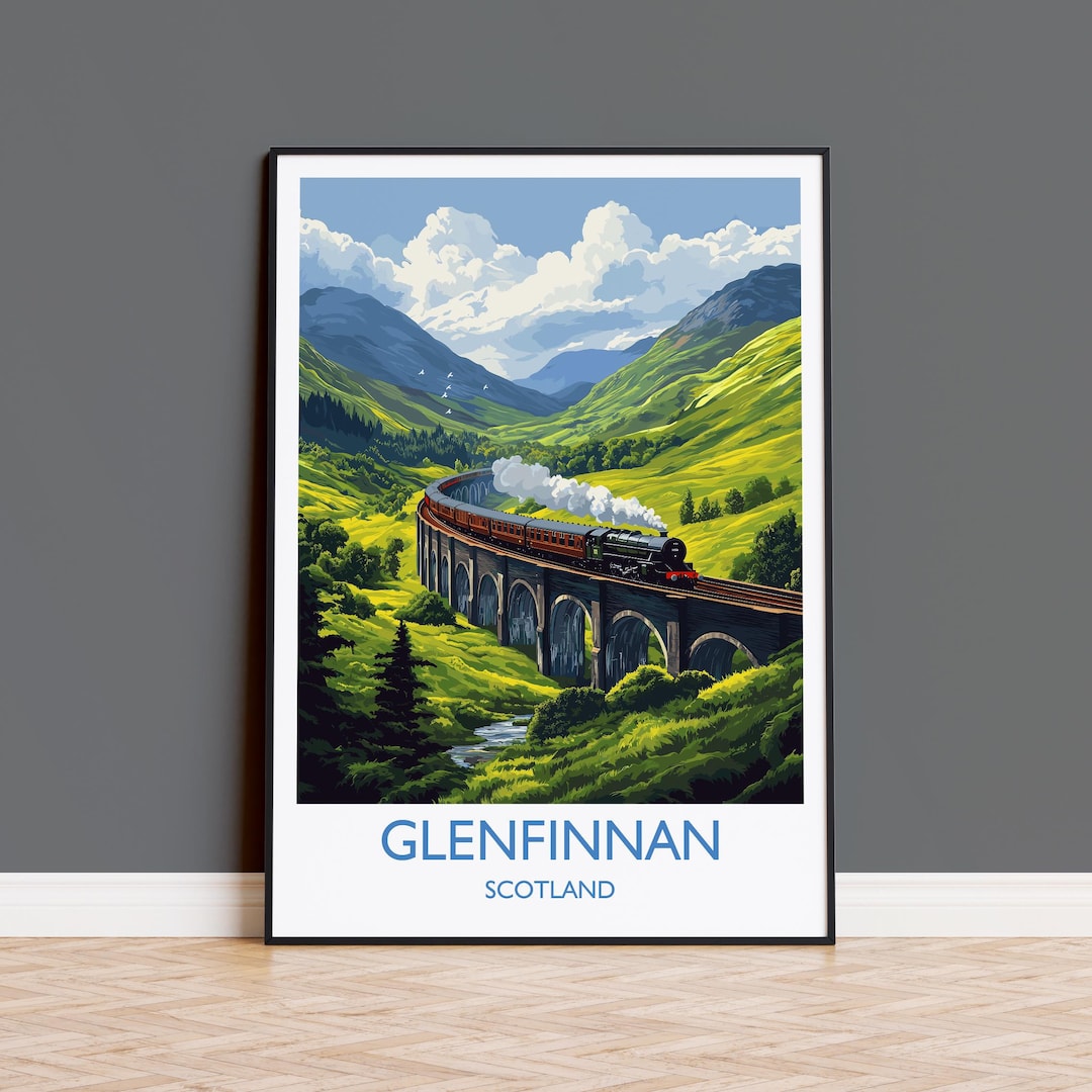 Glenfinnan Viaduct Travel Print Wall Art Scottish Highlands Art glenfinnan-viaduct-travel-print-wall-art-scottish-highlands-art