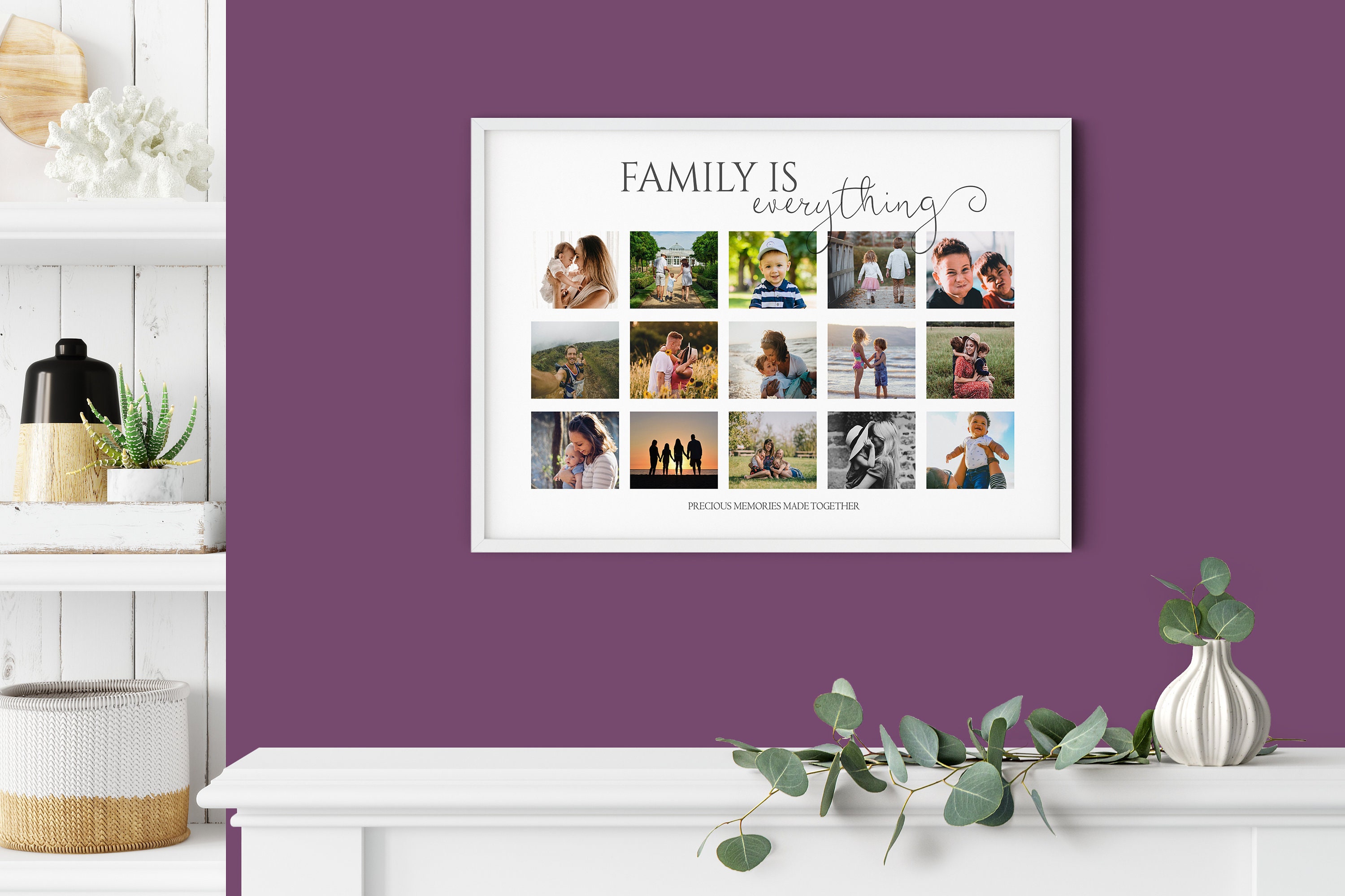 Family Photo Collage Family Wall Art Personalised Photo Etsy UK