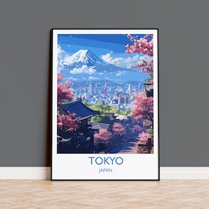 Tokyo Travel Print, Travel Poster of Tokyo, Japan, Asia, Tokyo Art Lovers Gift, Japan Gift, Wall Art Print