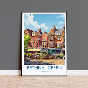 Bethnal Green Travel Print, Travel Poster of Bethnal Green, London Poster, Bethnal Green Art Gift, London Art Lovers UK Travel Gift