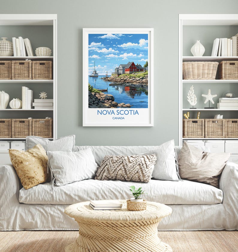 Nova Scotia Poster, Travel Print of Nova Scotia, Canada, Nova Scotia Art Gift, Travel Gift image 3