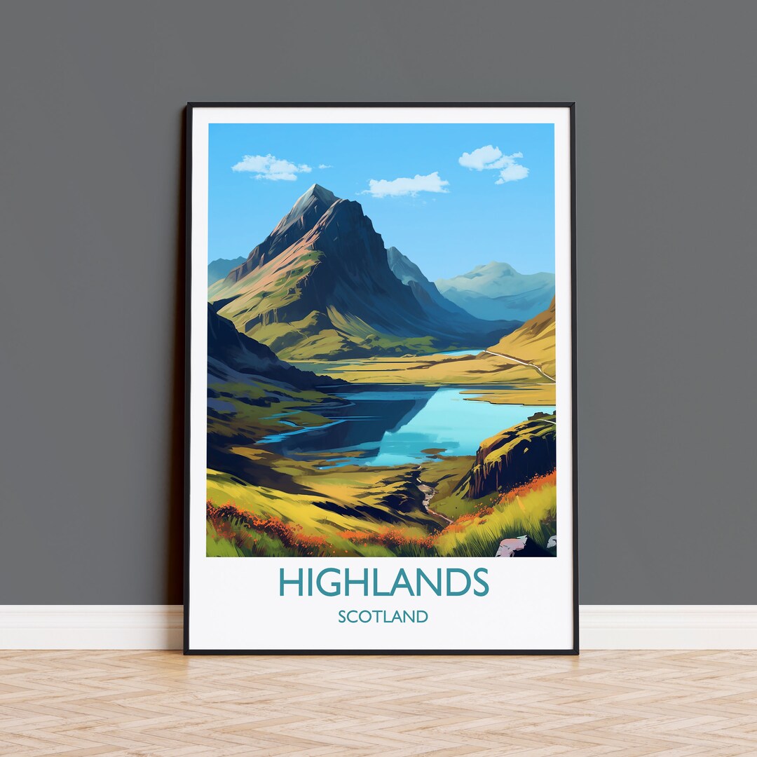 Scottish Highlands Poster Travel Print of Highlands - Etsy