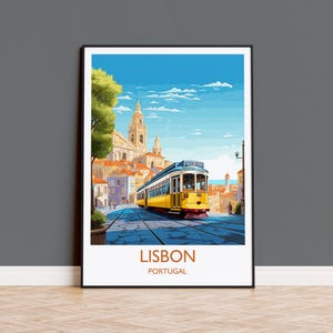 Lisbon Travel Print Wall Art, Travel Poster of Lisbon,  Lisbon Art Print, Portugal Wall Print, Lisbon Gift,  Lisbon Tram Artwork