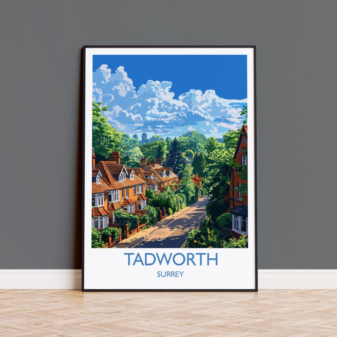 Tadworth Travel Print, Travel Poster of Tadworth, Surrey Poster ...