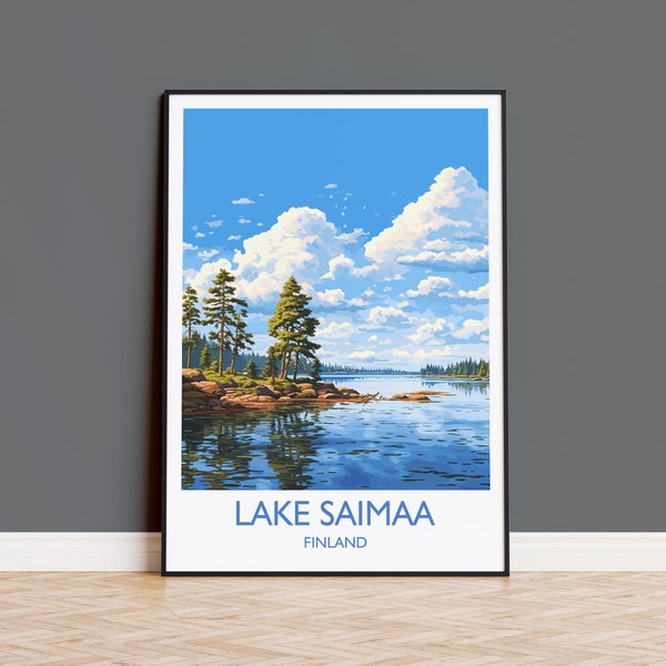 Lake Saimaa Travel Print, Lake Saimaa Travel Poster, Finland, Finland Art, Lake Saimaa Gift, Wall Art Print