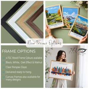 a collage of photos with a woman holding a picture