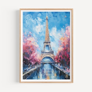 Paris Print, Travel Poster of Eiffel Tower Paris Abstract Art , Paris Art Gift, France, Wall Art Print