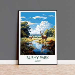 Bushy Park Travel Print, Travel Poster of Bushy Park, Surrey, London,  England, London Art Lovers Gift, Wall Art Print