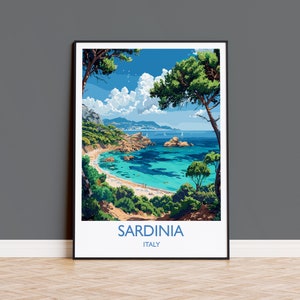 Sardinien Reise Poster, Wandbild, Sardinien, Sardinien, Italien, Sardinien, Wandbild, Wandbild, Wandbild