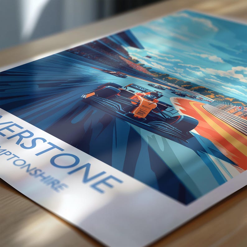 Silverstone Print Silverstone Travel Poster Wall Art, Travel Print of Silverstone ...