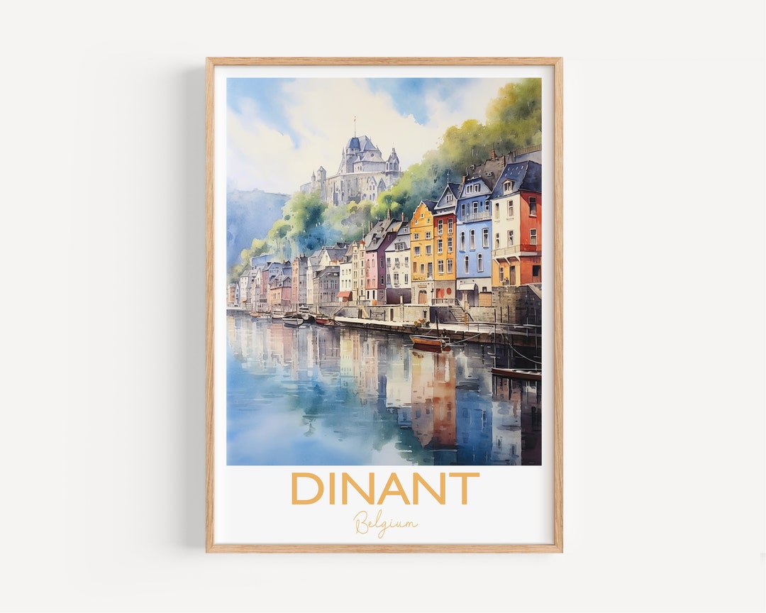 Dinant Poster, Travel Print of Dinant, Belgium, Dinant Gift, Travel ...
